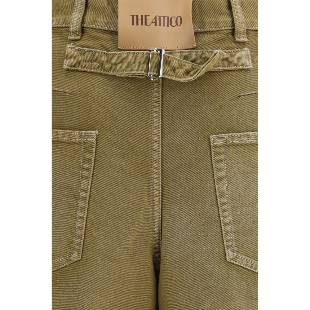 The Attico Braune Baumwolljeans Denim