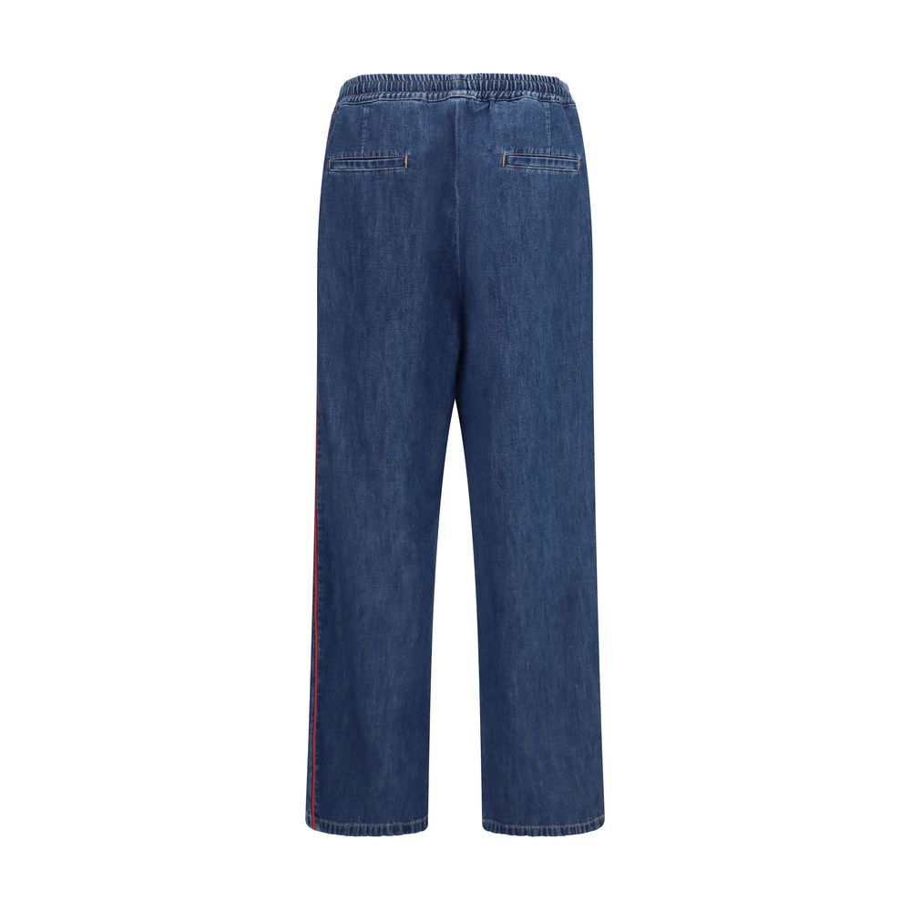 Valentino Garavani Blaue Freizeithose aus Polyester