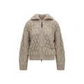 Brunello Cucinelli Beige Woll Cardigan Oves Aries