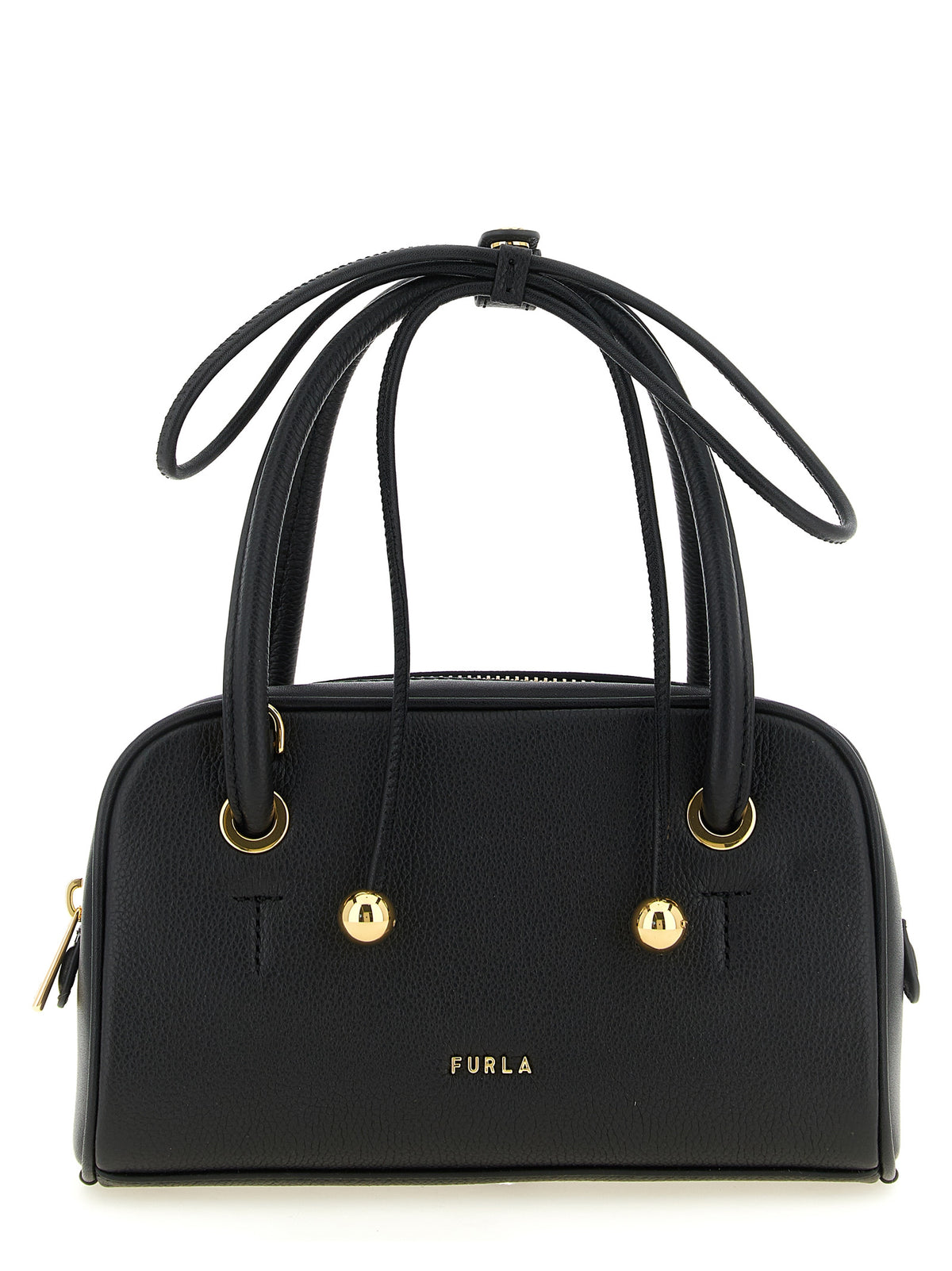 Furla Schwarze Kalbsleder-Handtasche