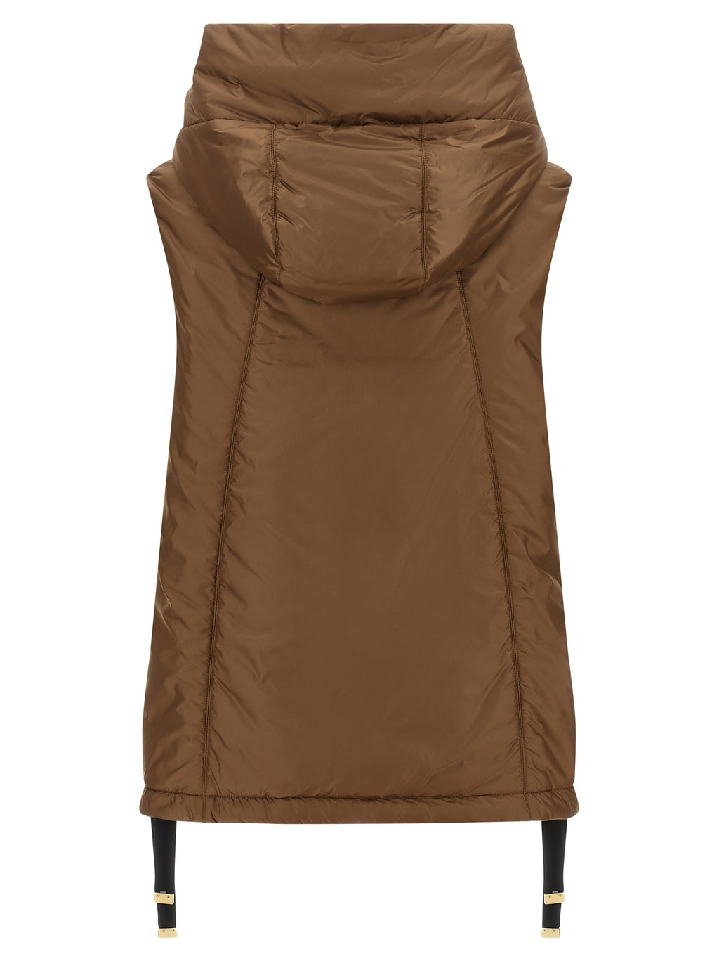 Max Mara Braune ärmellose Jacke aus Polyester