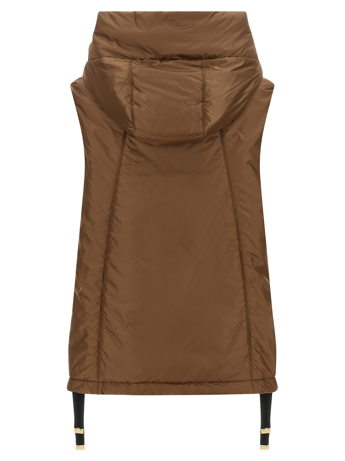 Max Mara Braune ärmellose Jacke aus Polyester