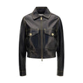 Versace Schwarze Lederjacke