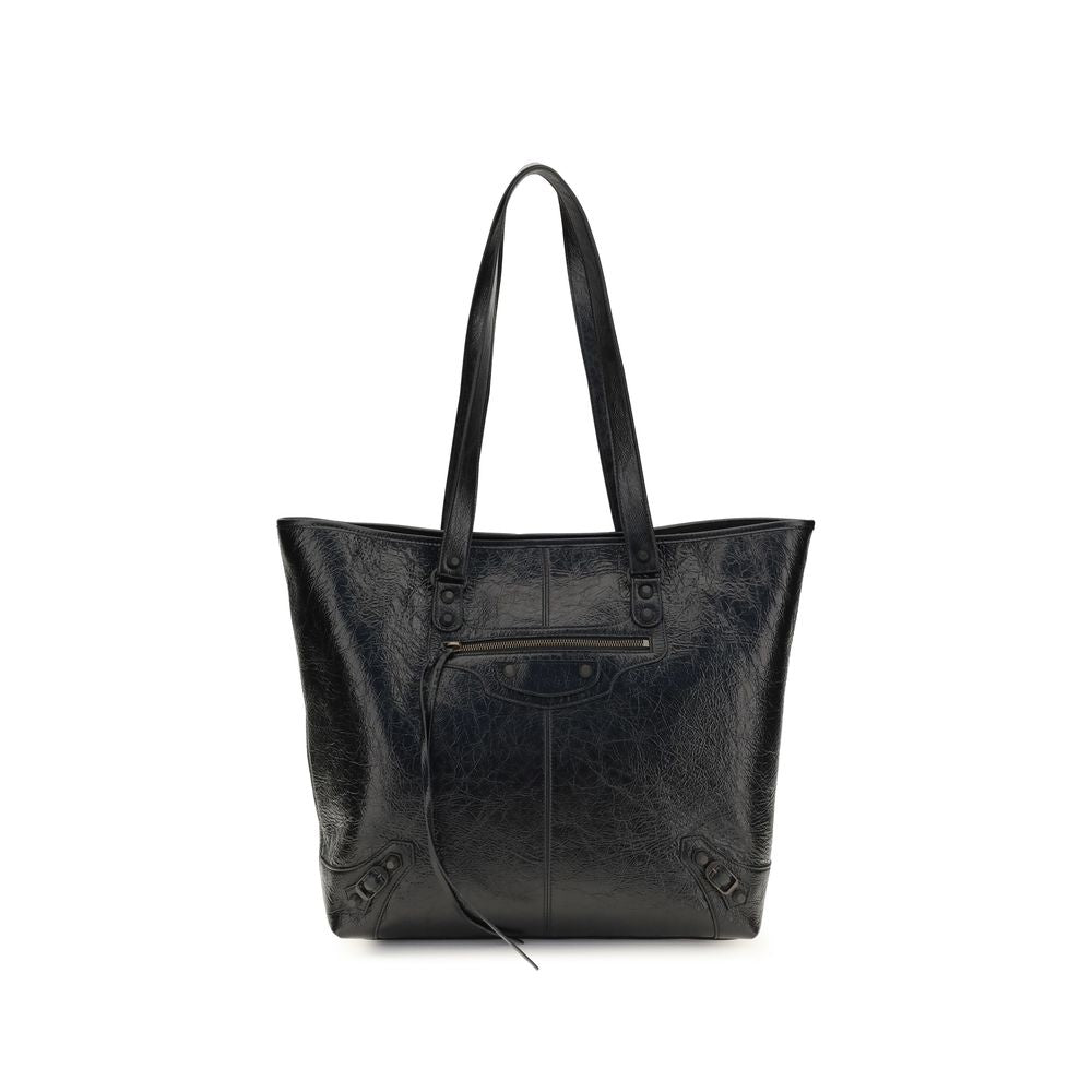 Balenciaga Schwarze Lammleder Schultertasche Ovis Aries Aries