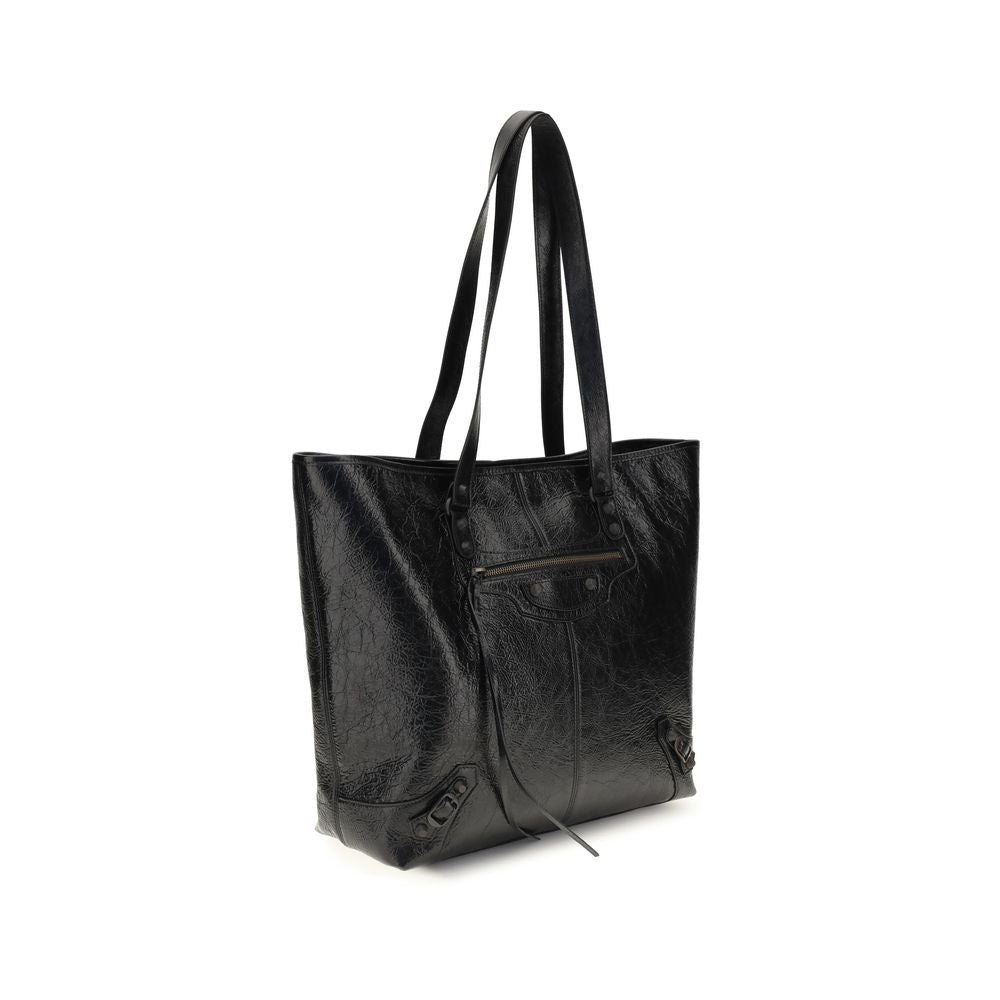 Balenciaga Schwarze Lammleder Schultertasche Ovis Aries Aries