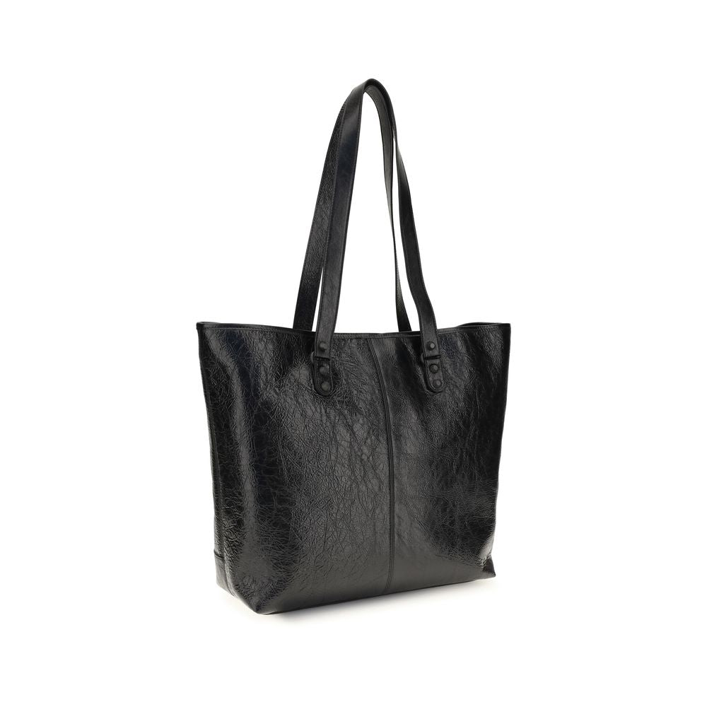 Balenciaga Schwarze Lammleder Schultertasche Ovis Aries Aries