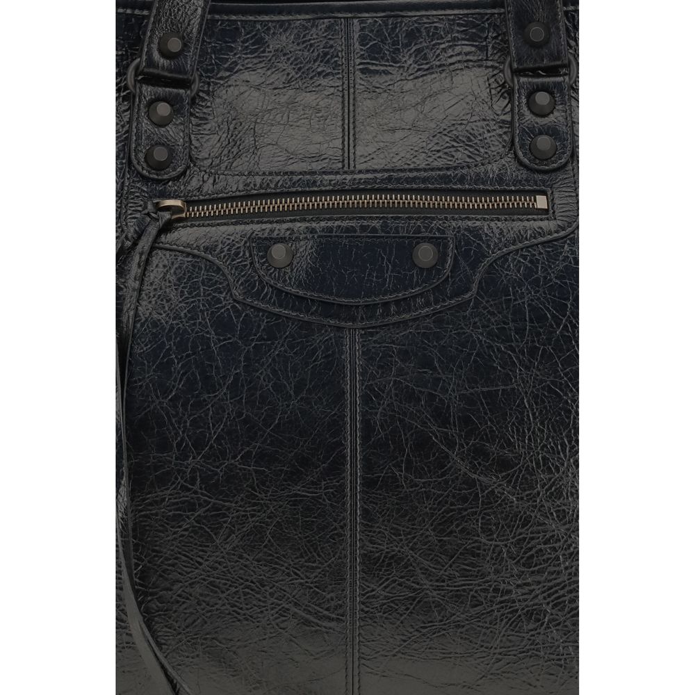 Balenciaga Schwarze Lammleder Schultertasche Ovis Aries Aries