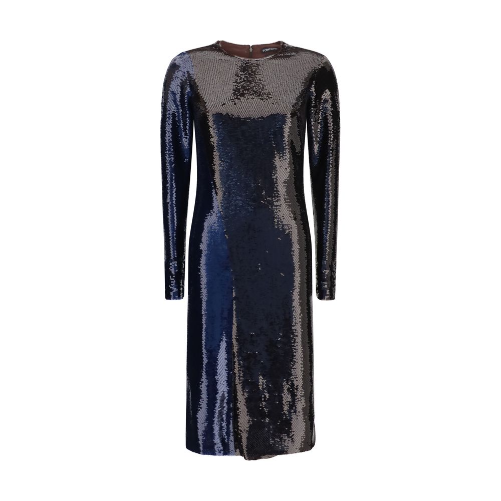 Tom Ford Blaues Polyamid-Cocktailkleid