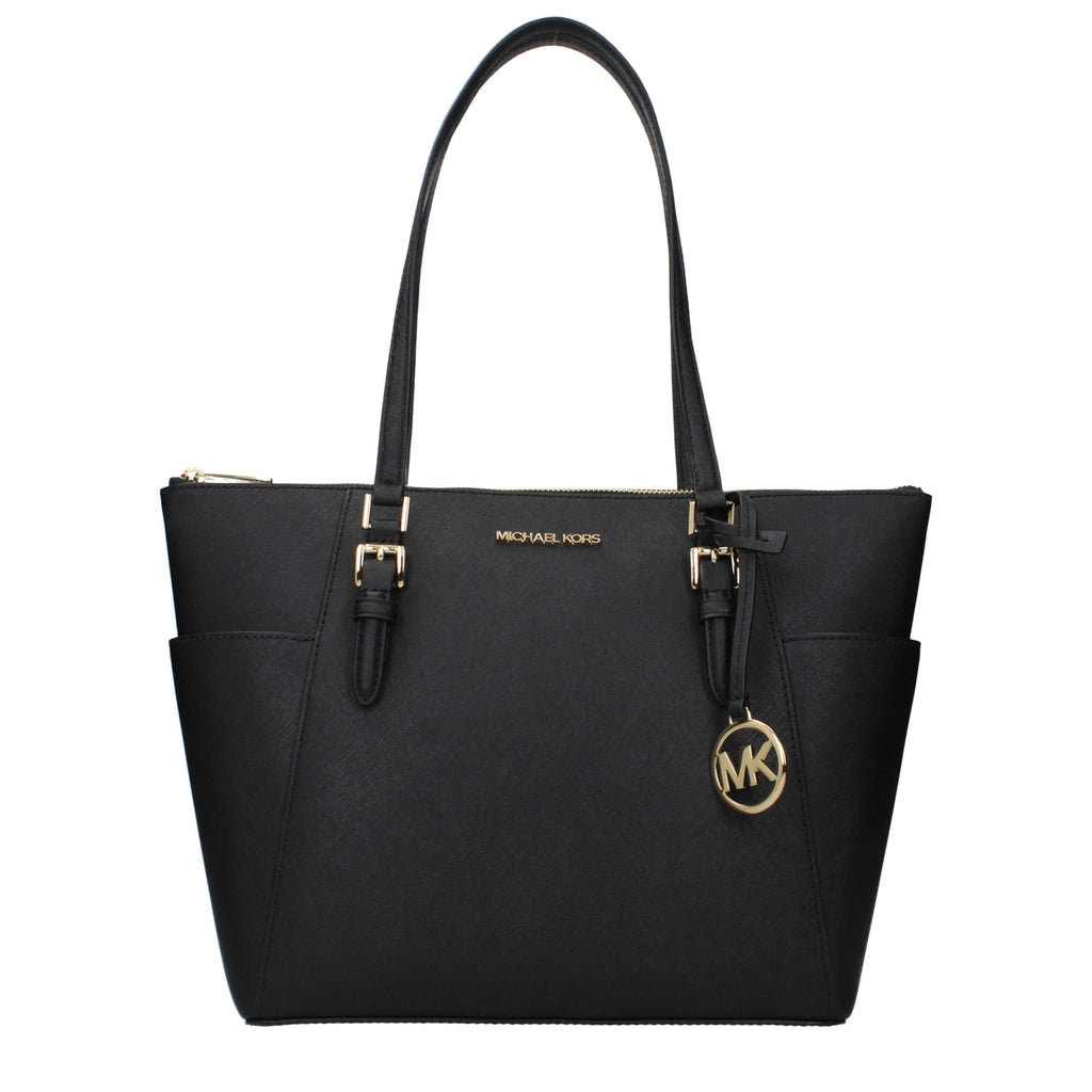 Michael Kors Schwarze Leder Umhängetasche