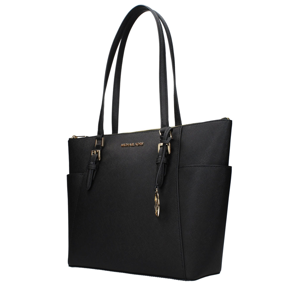 Michael Kors Schwarze Leder Umhängetasche
