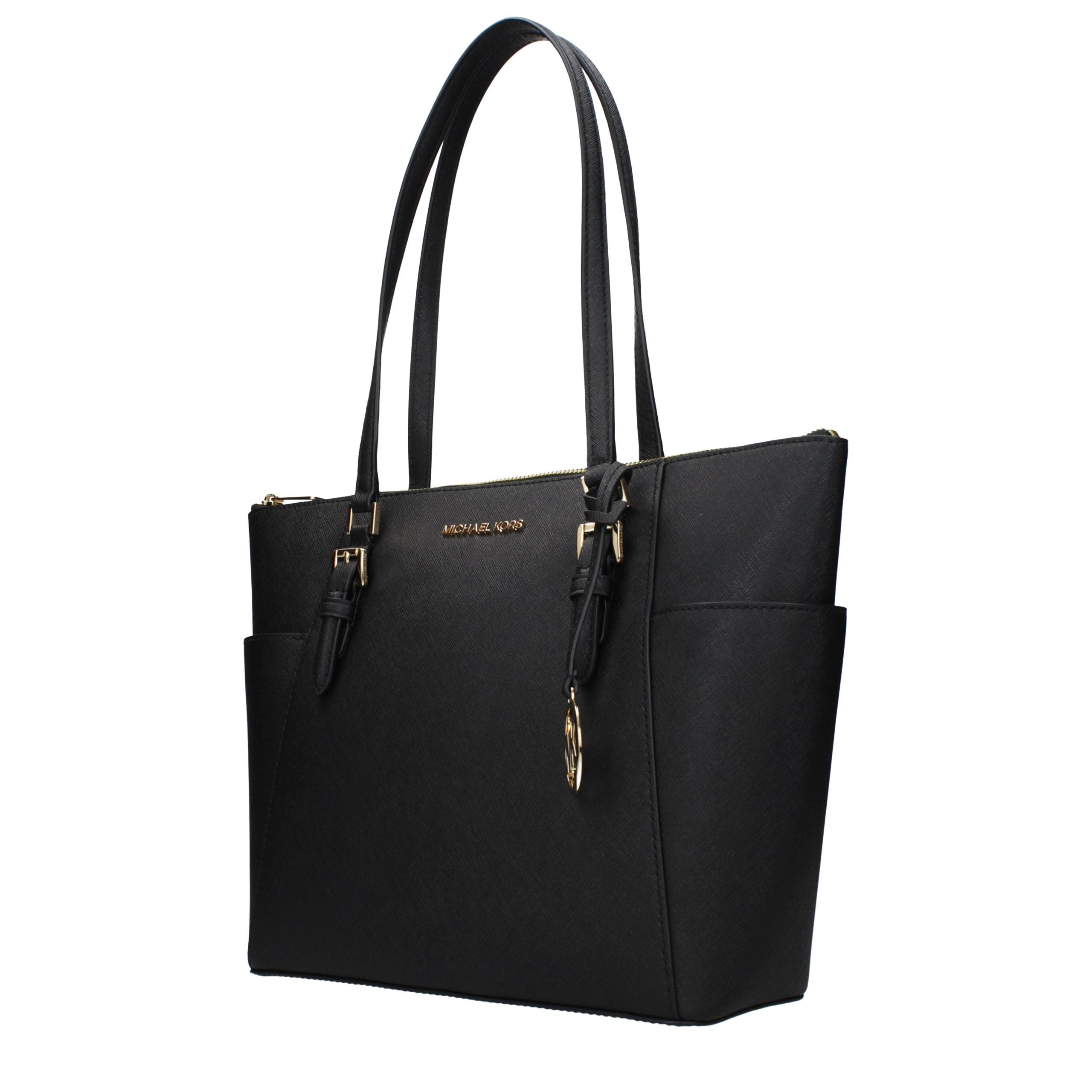 Michael Kors Schwarze Leder Umhängetasche