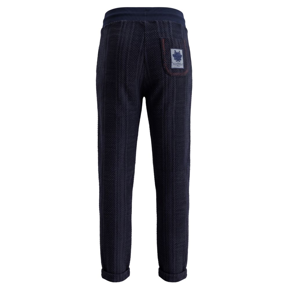 Mr&Mrs Italy Blaue Strick-Jogginghose für Damen