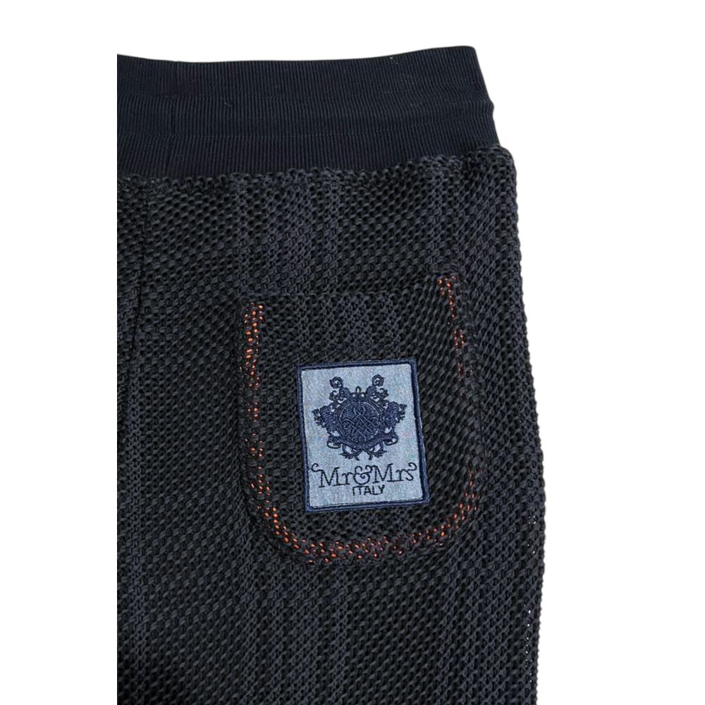 Mr&Mrs Italy Blaue Strick-Jogginghose für Damen