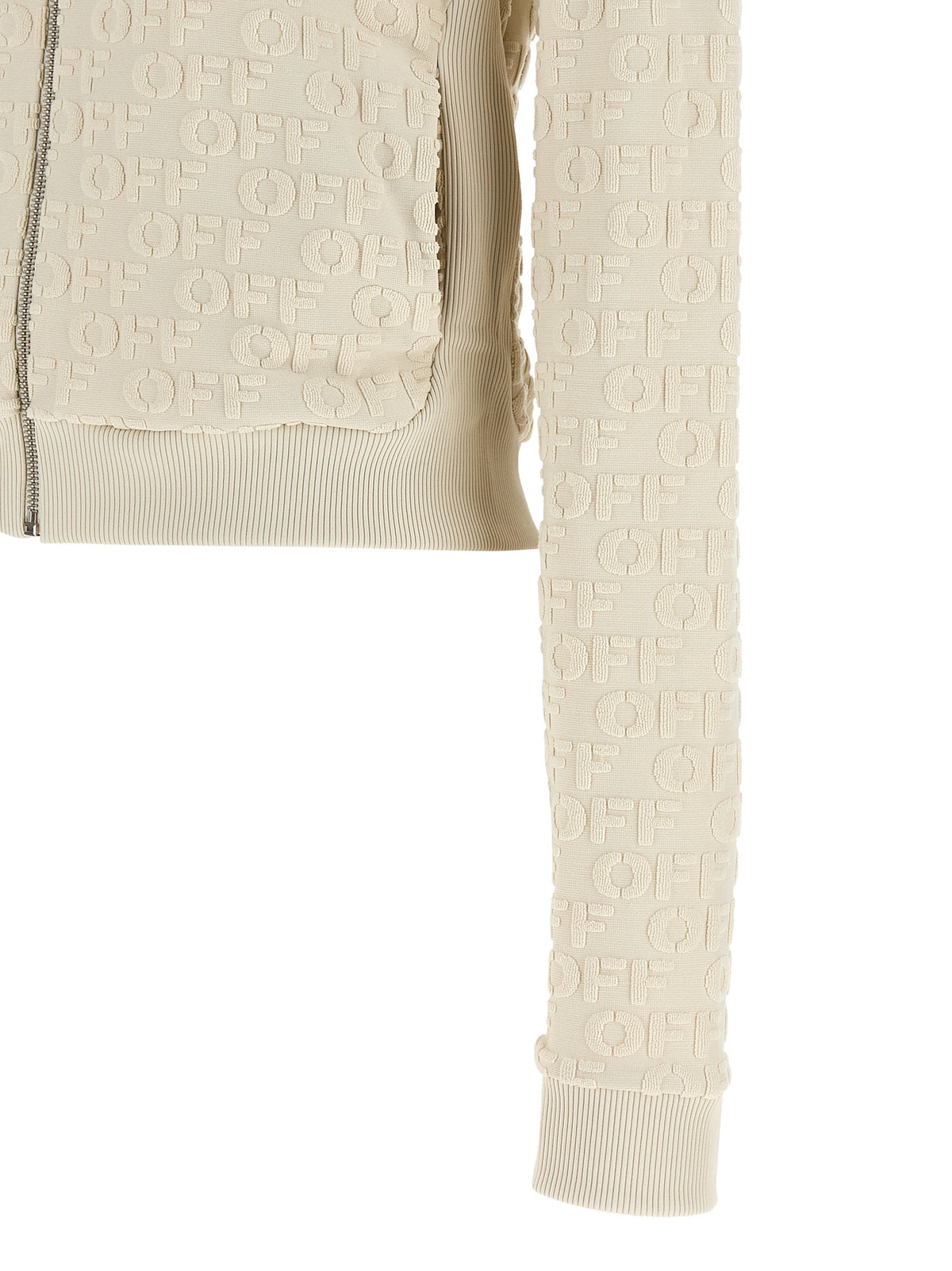 Off-White Beige Baumwoll-Sweatshirt