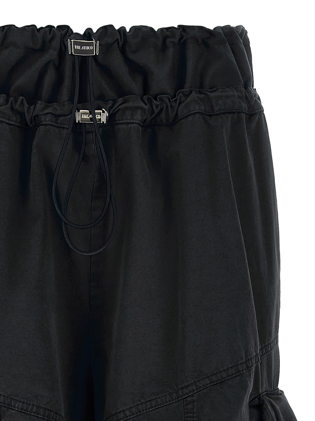 The Attico Schwarze Cargo-Hose aus Baumwolle