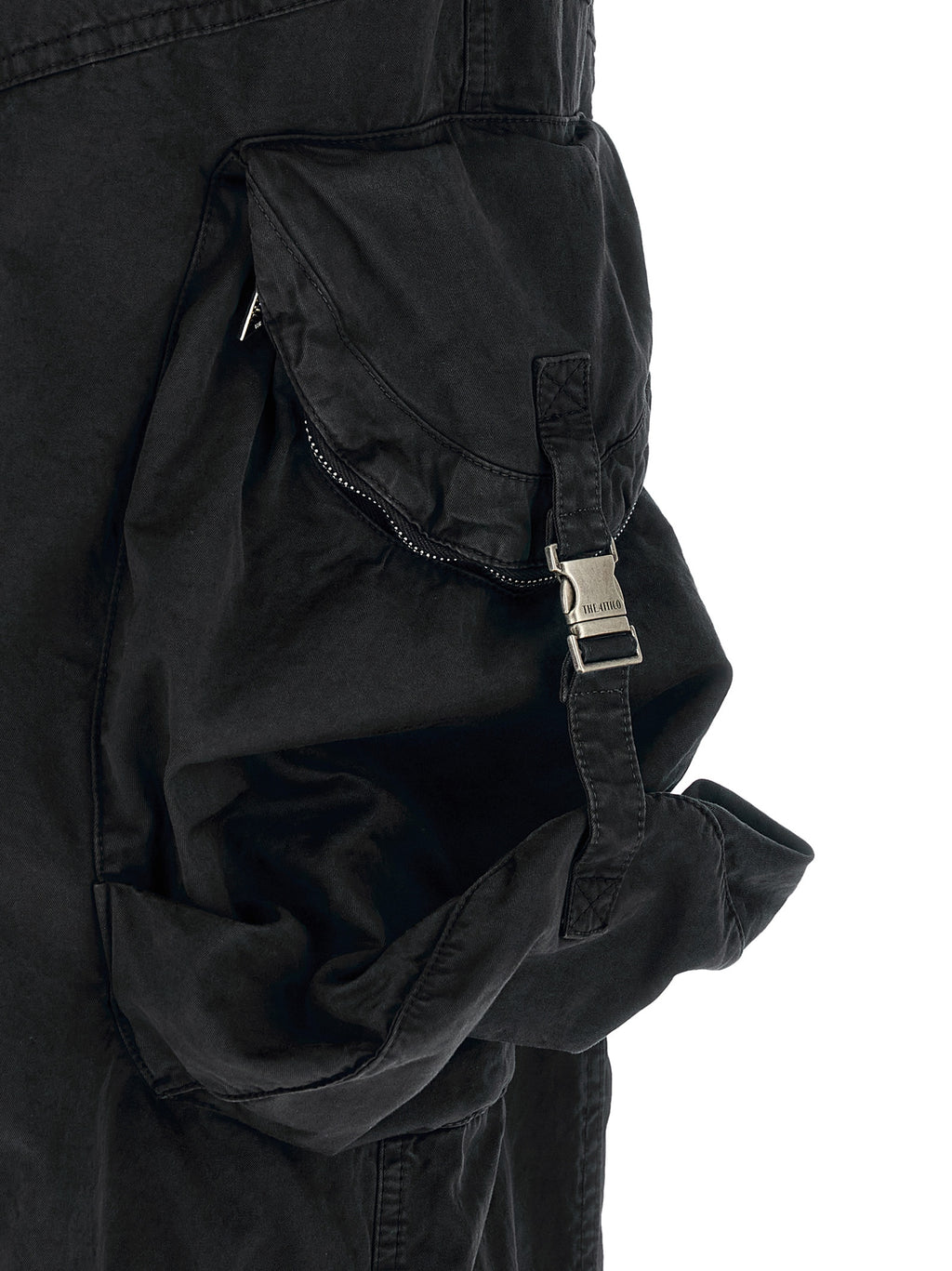 The Attico Schwarze Cargo-Hose aus Baumwolle