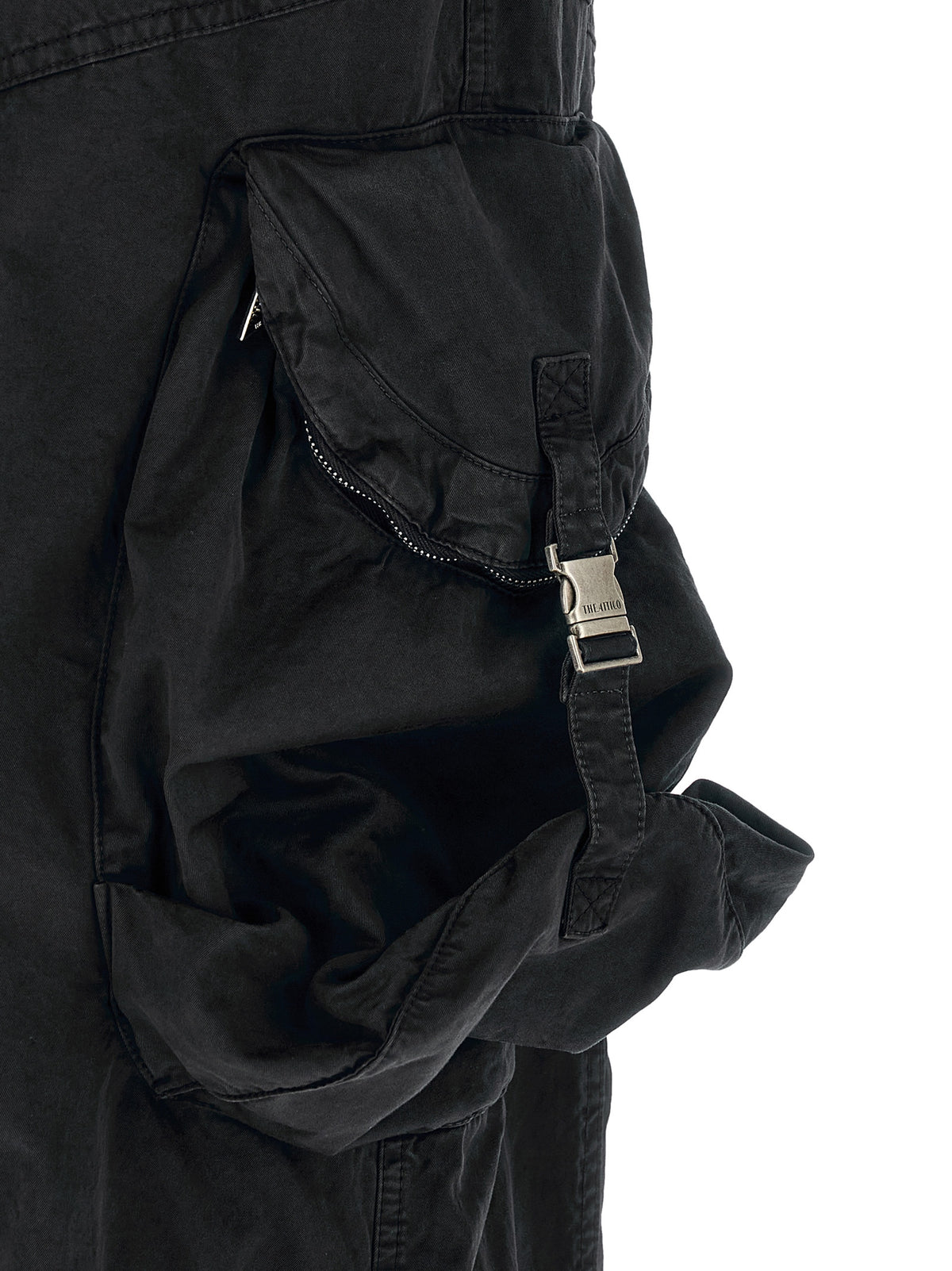 The Attico Schwarze Cargo-Hose aus Baumwolle