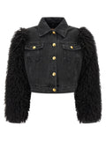 Twinset Schwarze Baumwoll-Denimjacke