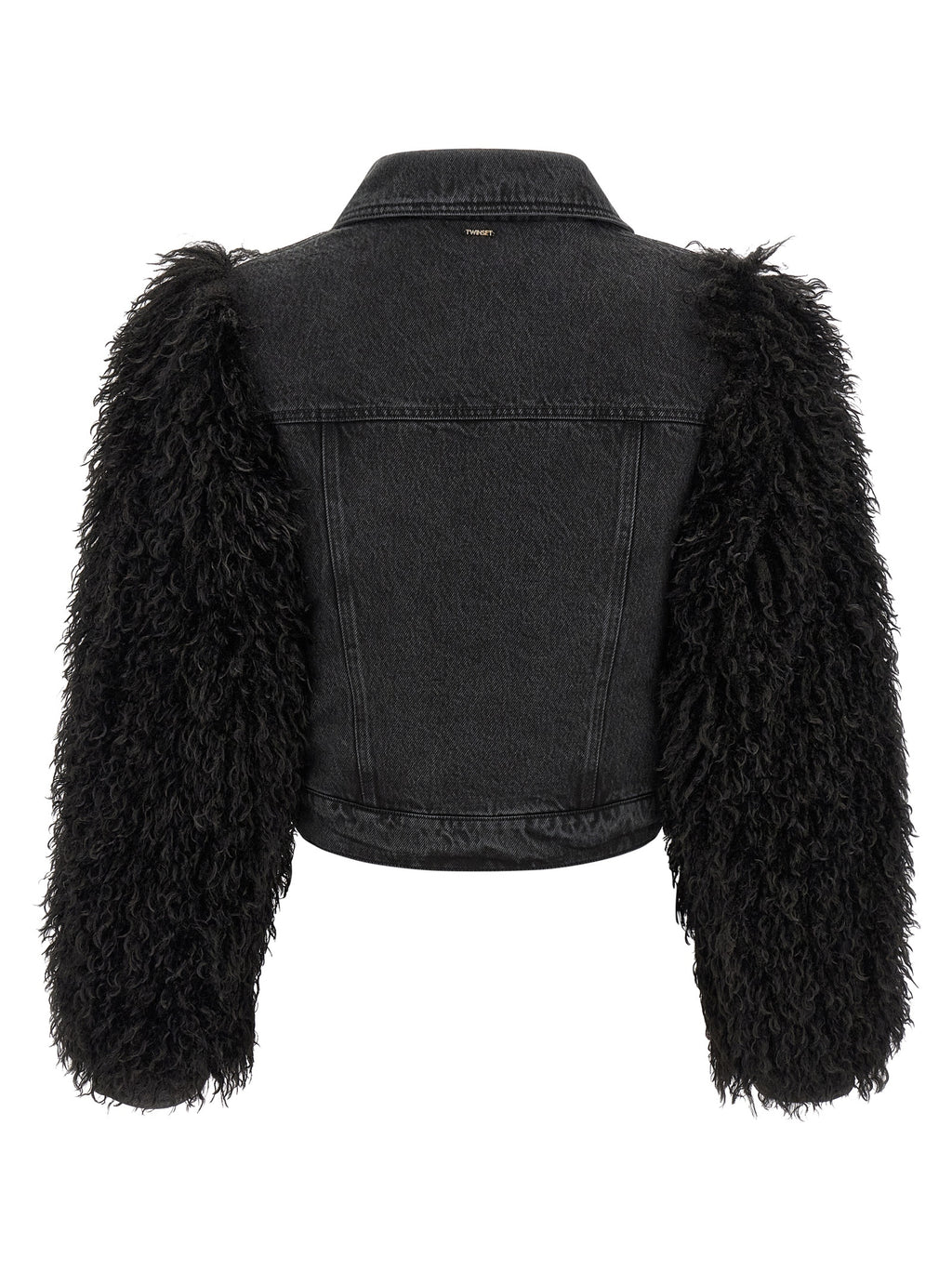 Twinset Schwarze Baumwoll-Denimjacke