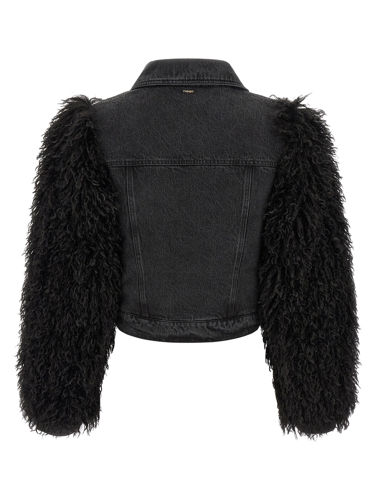 Twinset Schwarze Baumwoll-Denimjacke