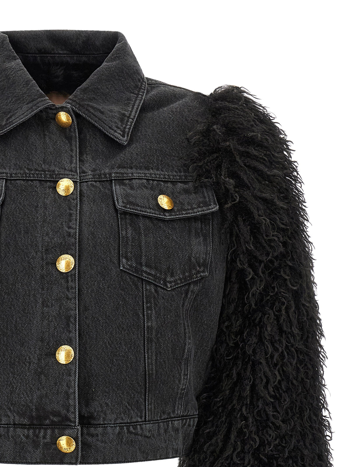 Twinset Schwarze Baumwoll-Denimjacke