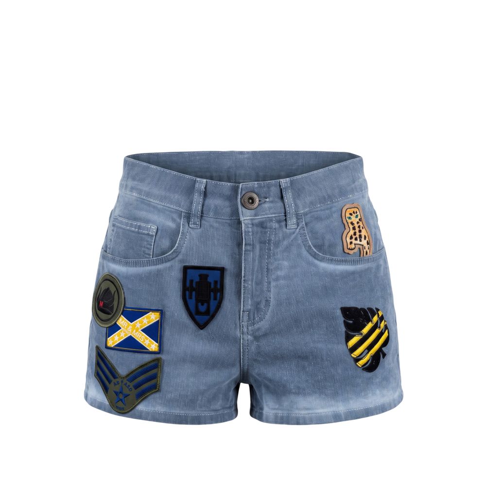 Mr&Mrs Italy Blaue Baumwolle Frauen Shorts