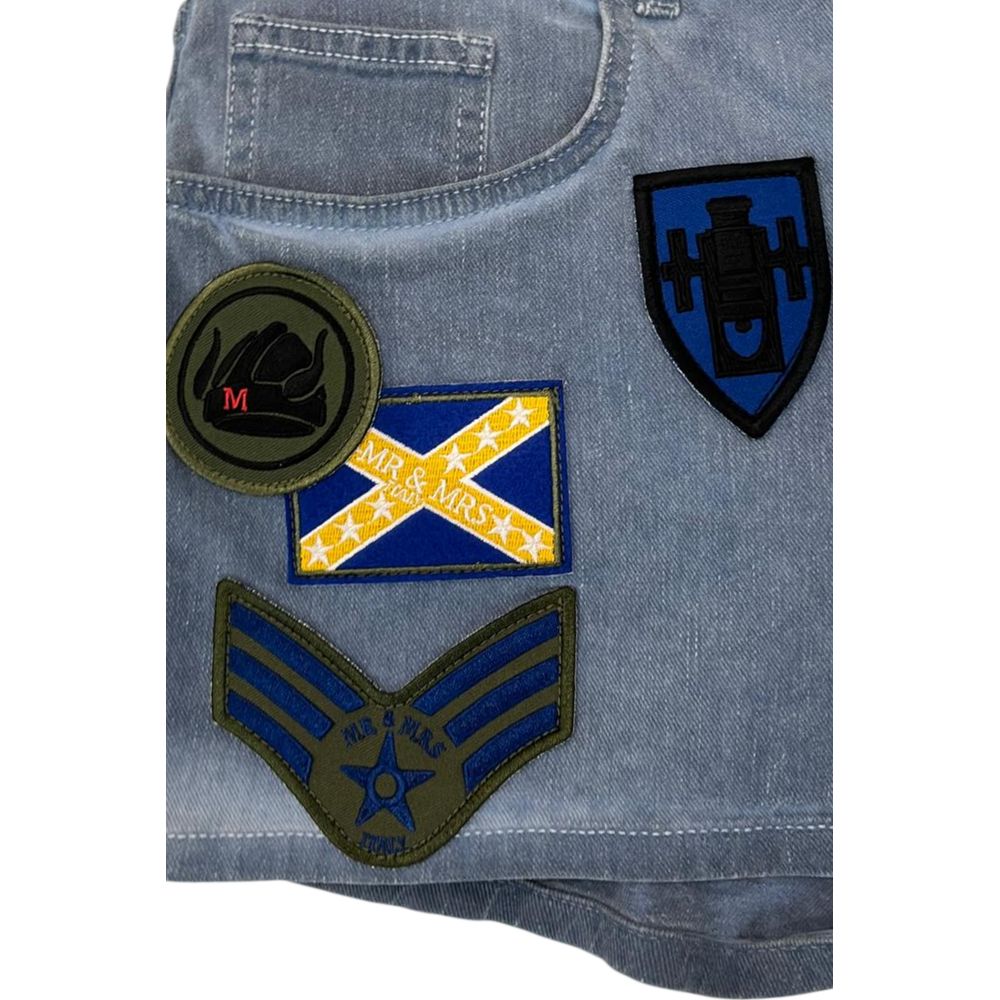 Mr&Mrs Italy Blaue Baumwolle Frauen Shorts