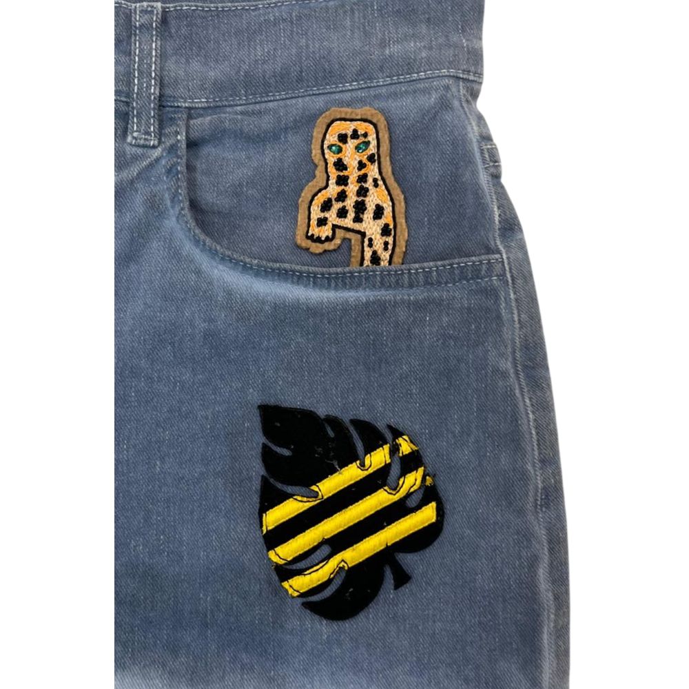 Mr&Mrs Italy Blaue Baumwolle Frauen Shorts