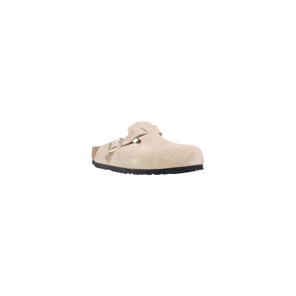 Birkenstock Beige Wildleder-Clogs