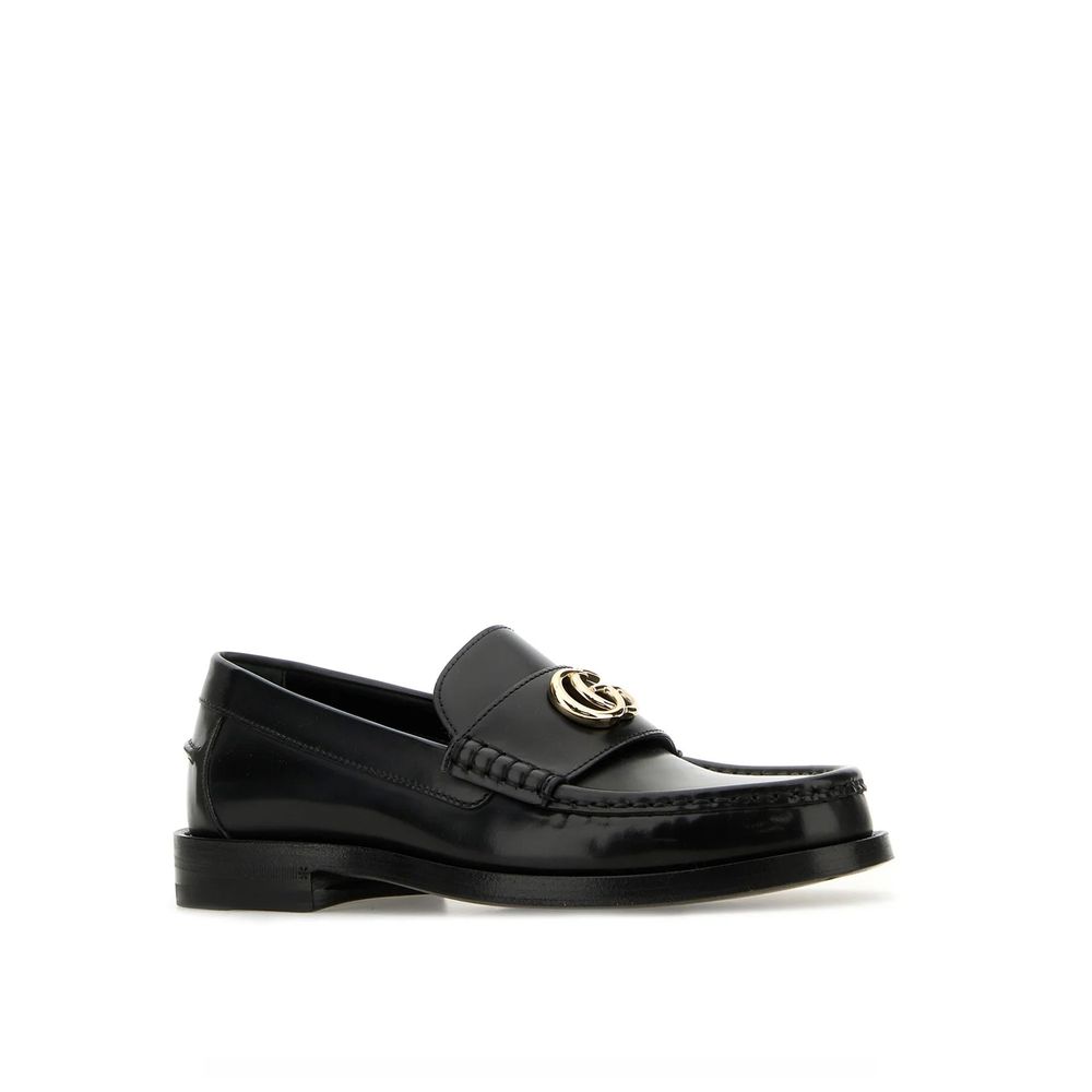 Gucci Schwarze Leder Loafer zum Hineinschlüpfen