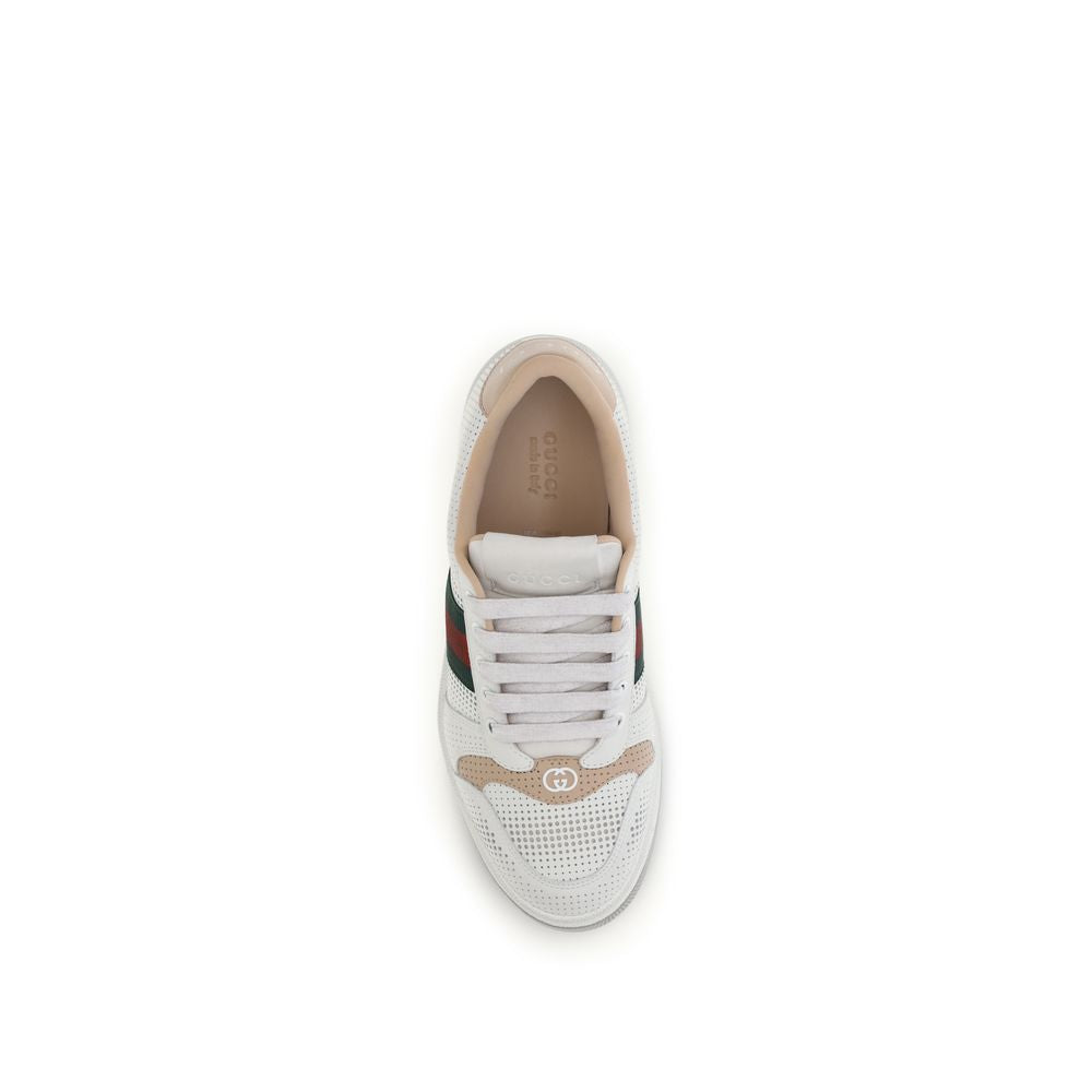 Gucci Weiße Kalbsleder Bos Taurus Athletic Sneaker