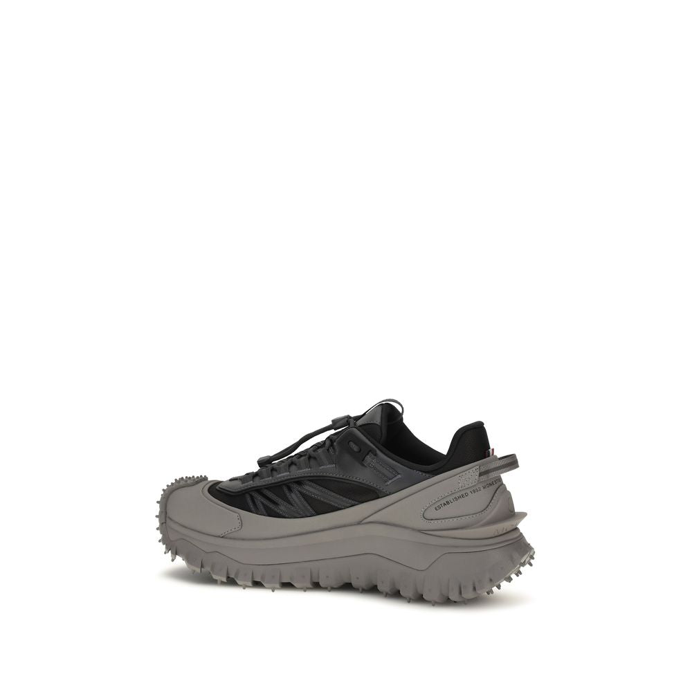 Moncler Graue Kalbsleder Bos Taurus Athletic Sneaker