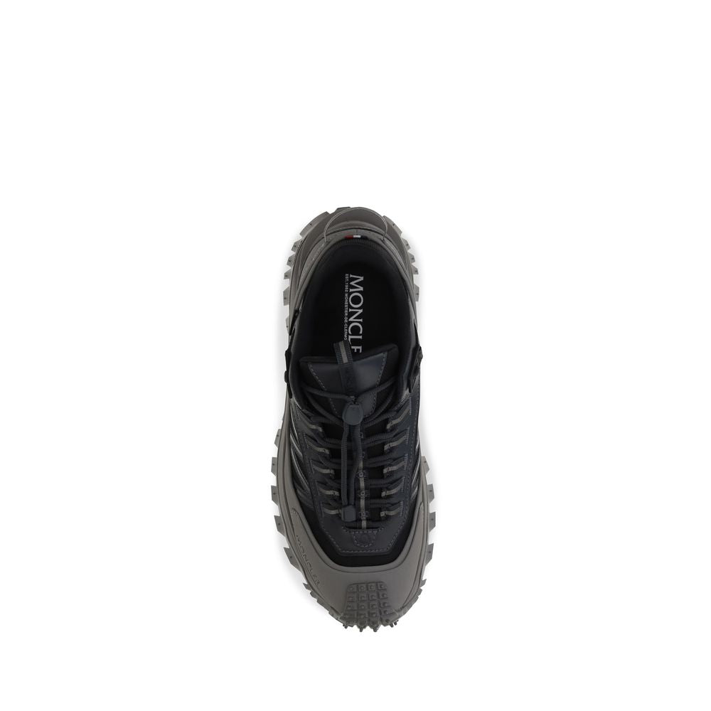 Moncler Graue Kalbsleder Bos Taurus Athletic Sneaker