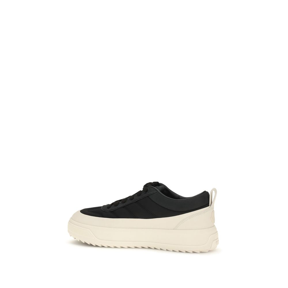 Moncler Schwarze Bos Taurus Kalbsleder Sneaker