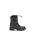 Moncler Schwarze PVC-Gummistiefel