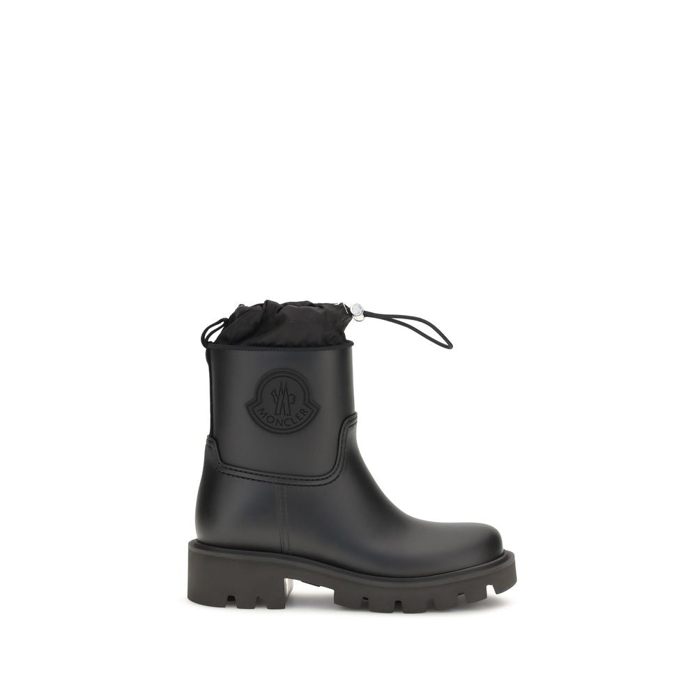 Moncler Schwarze PVC-Gummistiefel