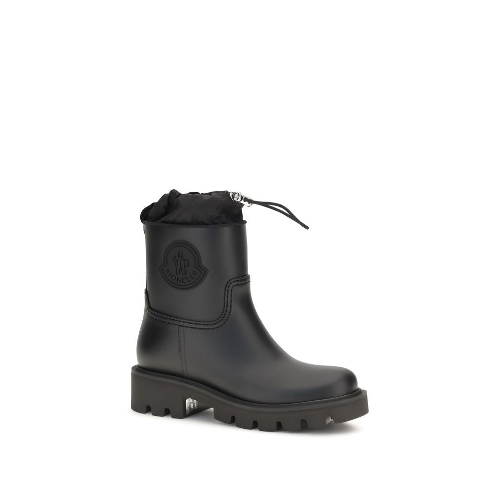 Moncler Schwarze PVC-Gummistiefel