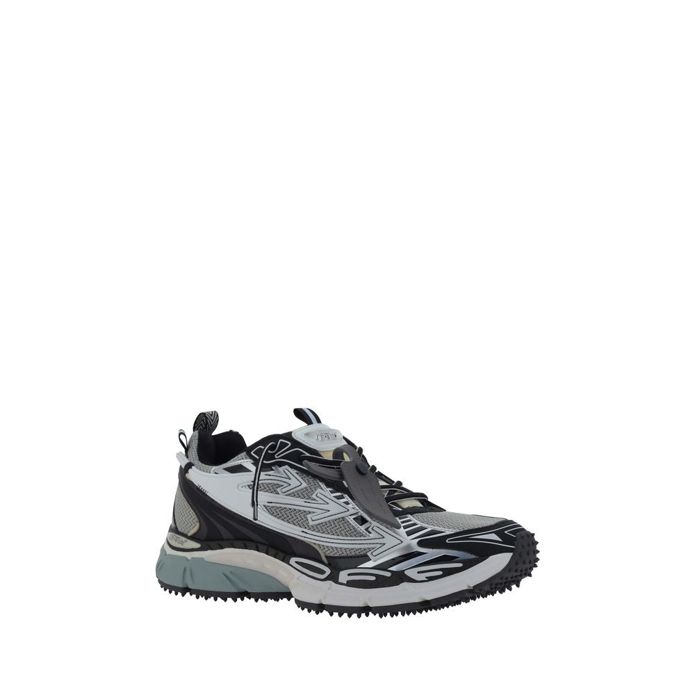 Off-White Graue Sneaker aus Polyurethan im Athletic-Stil