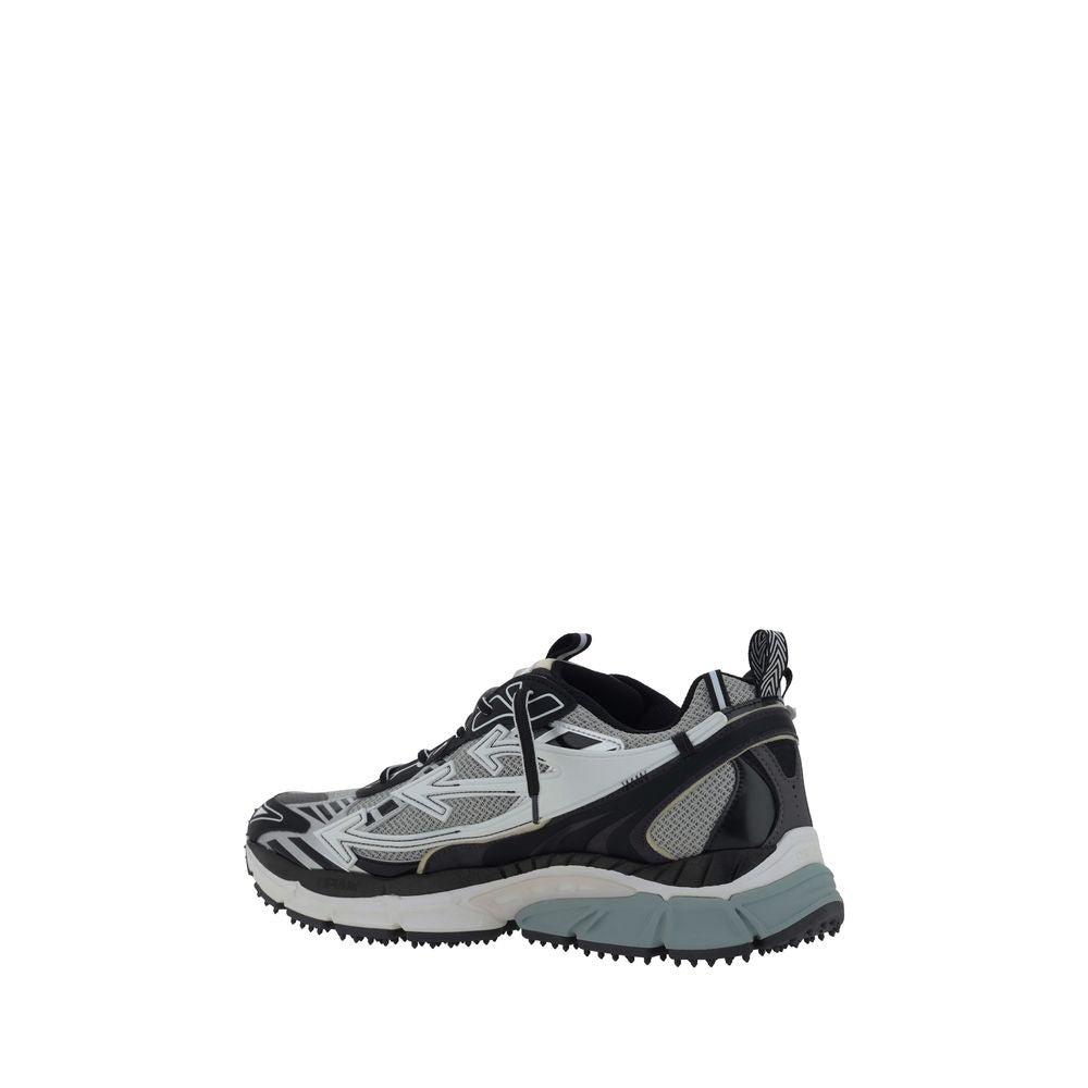 Off-White Graue Sneaker aus Polyurethan im Athletic-Stil