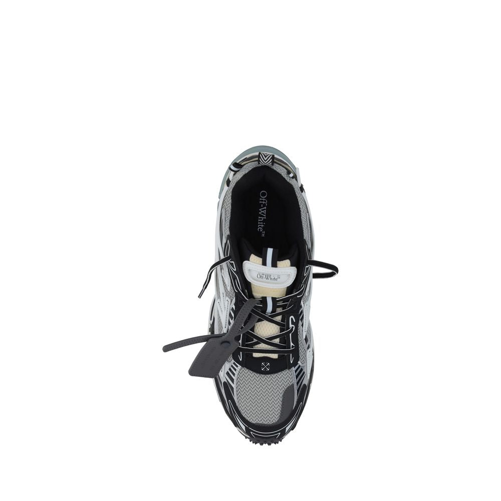 Off-White Graue Sneaker aus Polyurethan im Athletic-Stil
