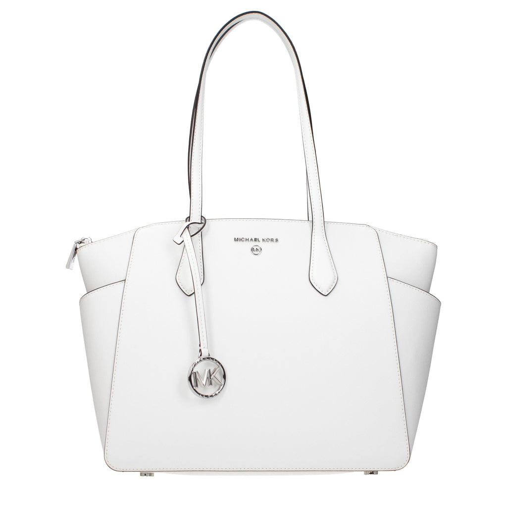Michael Kors Weiße Leder Schultertasche
