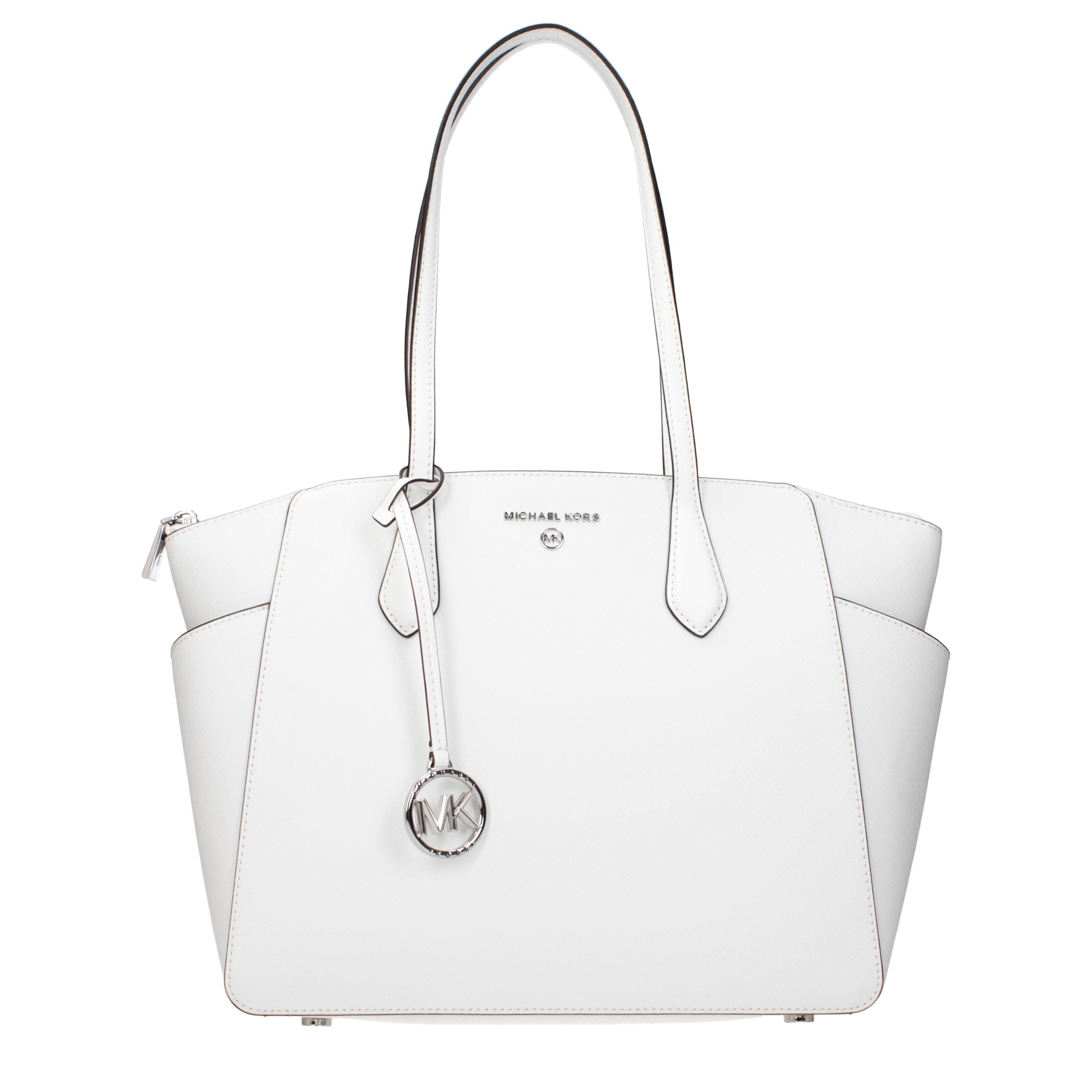 Michael Kors Weiße Leder Schultertasche