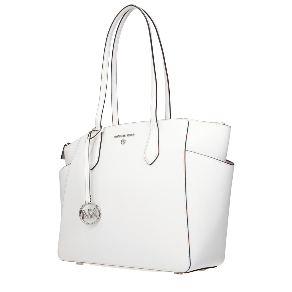 Michael Kors Weiße Leder Schultertasche