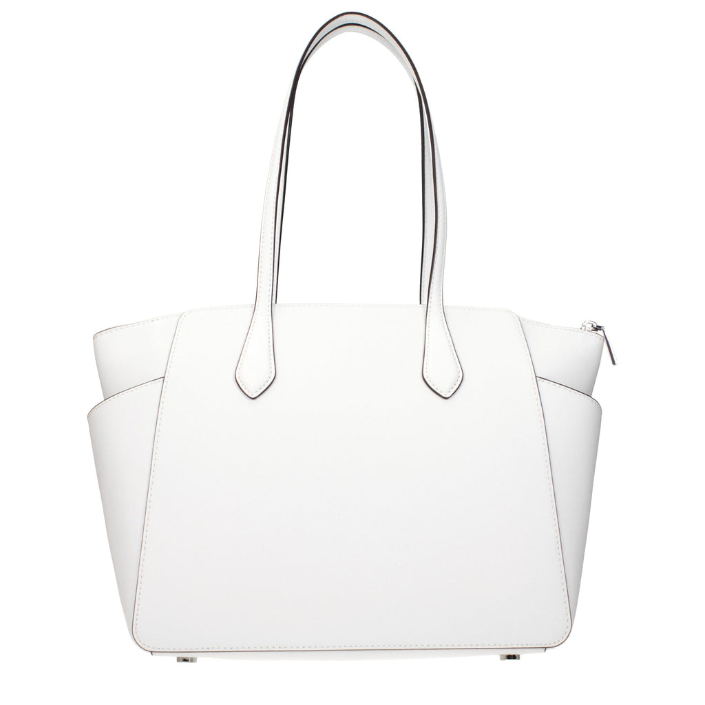 Michael Kors Weiße Leder Schultertasche
