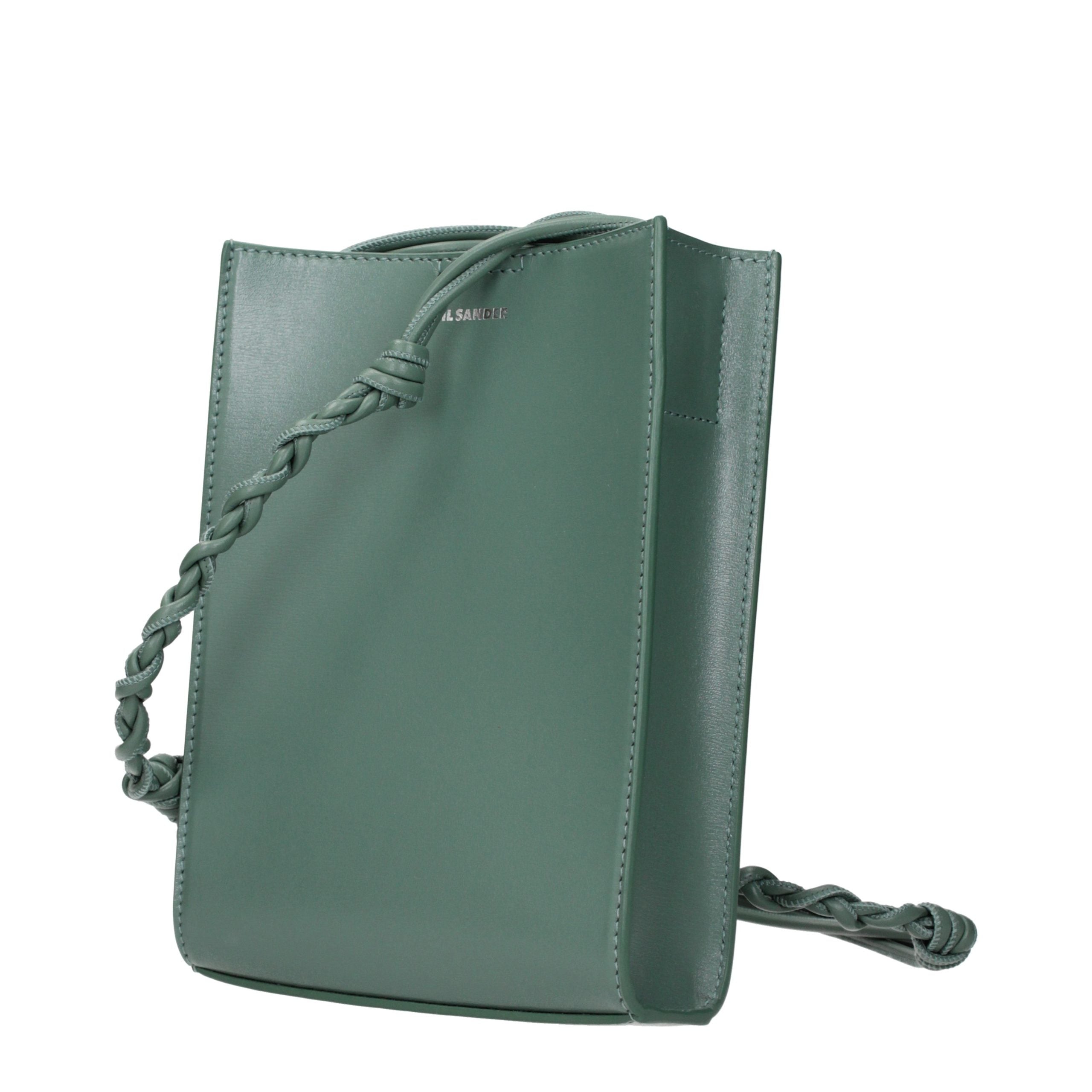 Jil Sander Grüne Leder Crossbody Tasche
