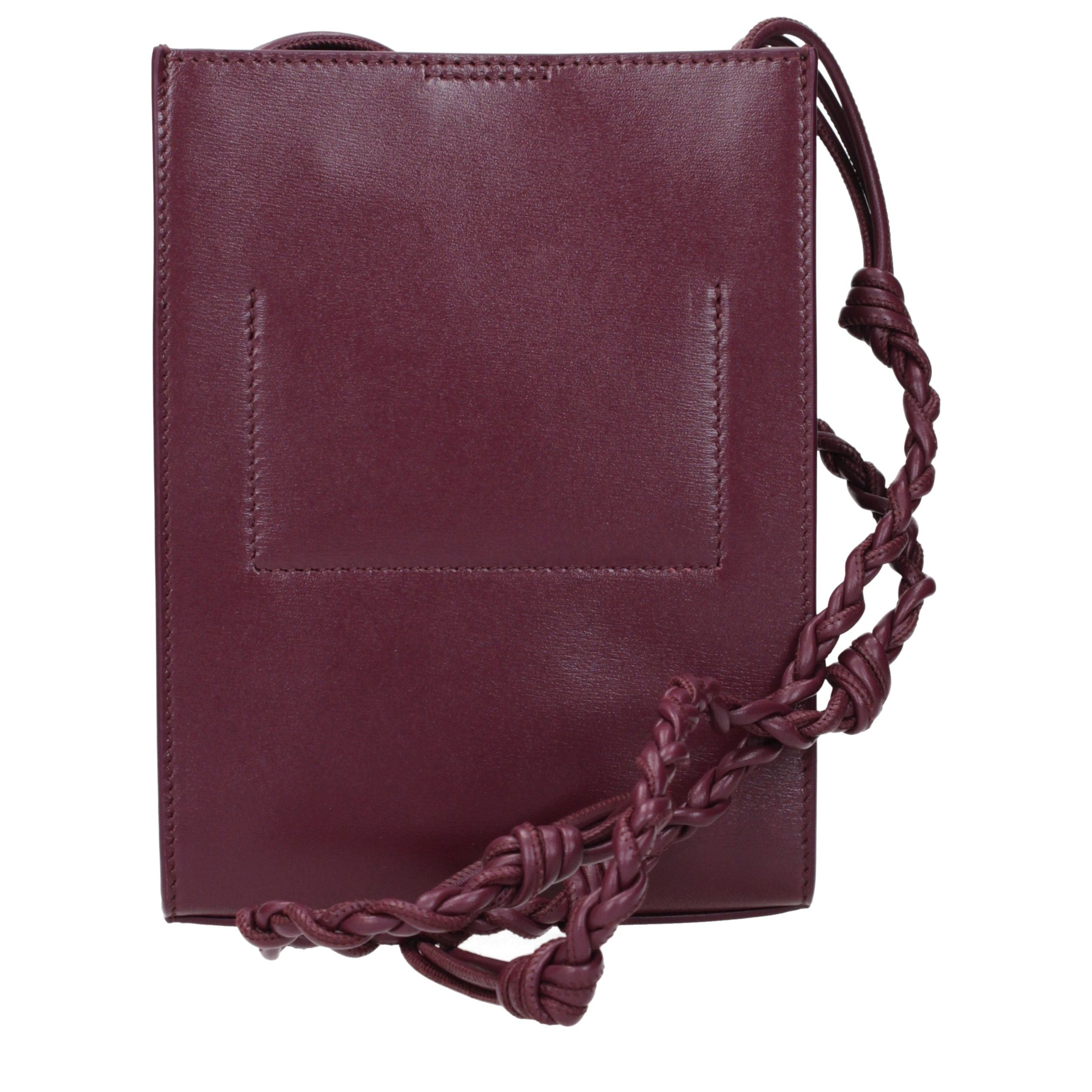 Jil Sander Lila Leder Crossbody Tasche