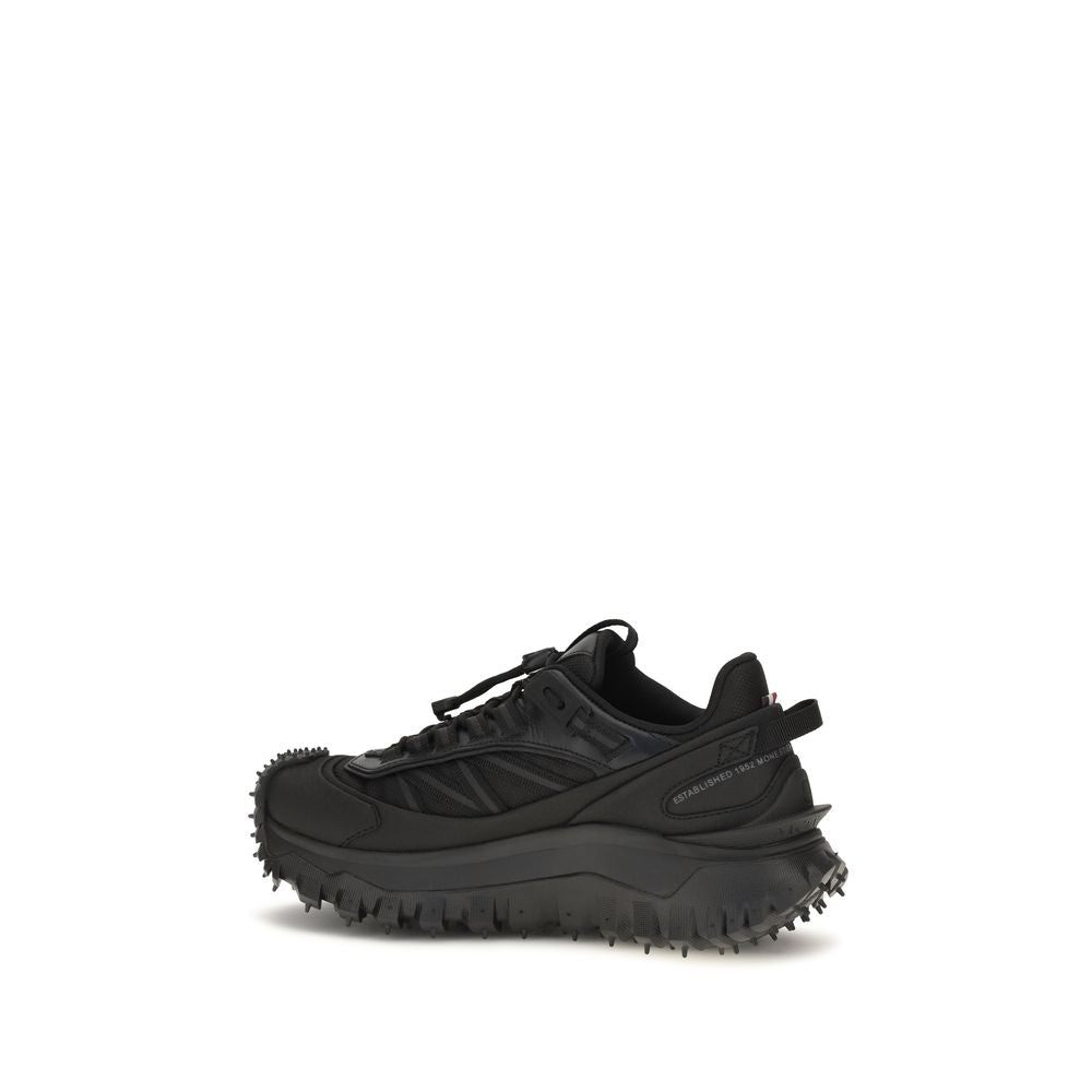 Moncler Schwarze Bos Taurus Kalbsleder Sneaker