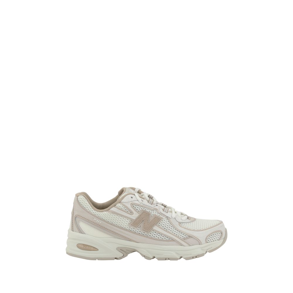 New Balance Weiße Stoff-Sneaker im Athletic-Look