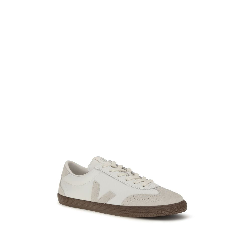 Veja Weiße Bos Taurus Kalbsleder Athletic Sneaker