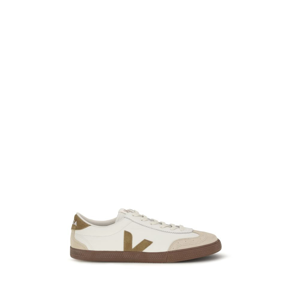Veja Beige Calf Leather Bos Taurus Athletic Sneakers